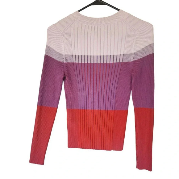 Banana Republic Color-Blocked Sweater Small Multicolor Crew Neck Long Sleeve - Picture 3 of 10